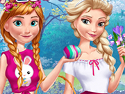 Play Anna And Elsa Easter Fun