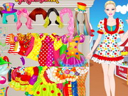 Play Barbie Clown Princess Dressup