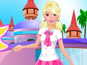 Play Barbie going to school dress up