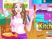 Play Barbie Kitchen Cleanup