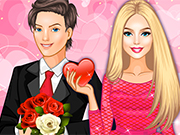 Play Barbie's date on Valentine's day