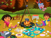 Play Dora's Forest Camp Cleaning