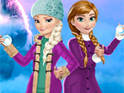 Play Elsa And Anna Winter Fun