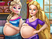 Play Elsa And Barbie Pregnant Bffs