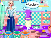 Play Elsa Bathroom Cleaning