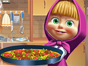 Play Masha Cooking Tortilla Pizza