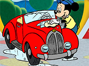 Play Mickey Washing Car