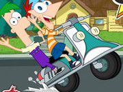 Play Phineas And Ferb Crazy Motocycle