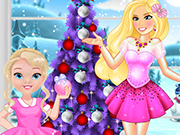 Play Princess Barbie and Baby Barbie Christmas fun
