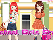 学校の女の子のスタイル