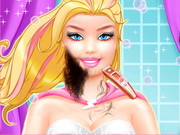 Play Super Barbie beard shaving
