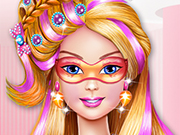 Play Super Barbie Hair Color