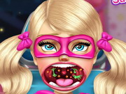 Play Super Barbie Sister Throat Doctor