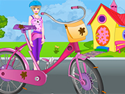 Play Barbie Bicycle Wash And Repair