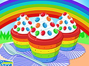 Play Cooking Rainbow Cupcakes