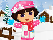 Play Dora Winter Fashion Dressup
