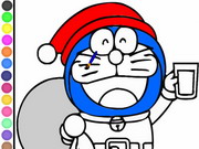 Play Doraemon Coloring Papa Noel