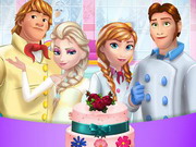 Play Frozen Family Cooking Wedding Cake