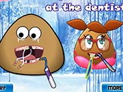 Play Pou And Pou Girl At The Dentist
