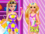 Play Rapunzel and Elsa PJ Party