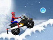 スパイダーマン雪のスクーター