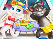 Play Tom And Angela Cat Beach Holiday